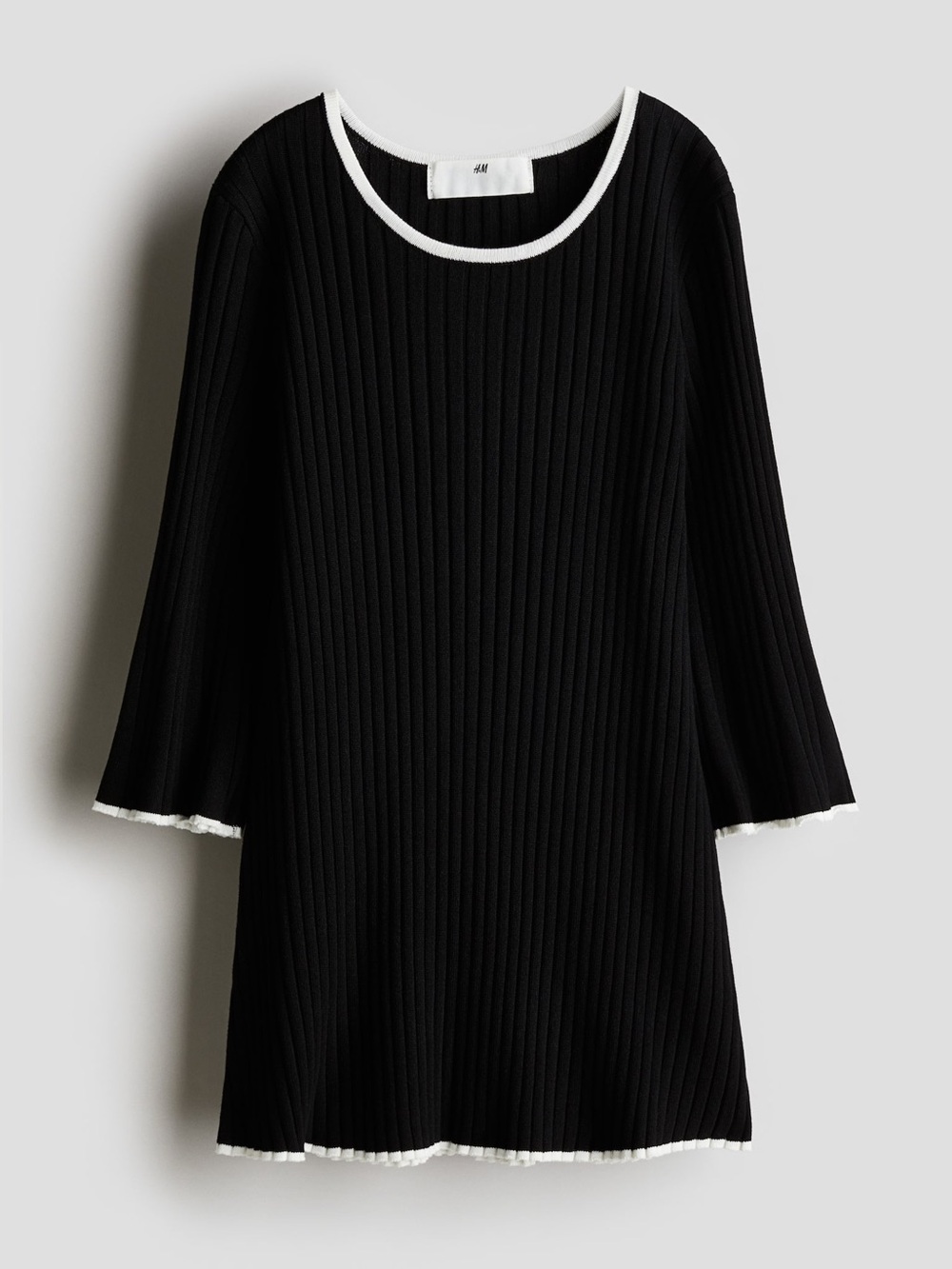 H&M Ribbed Tunic Sweater - Burgundy